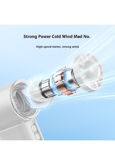 Rd08 Usb El Tipi Mini Fan Taşınabilir Yüksek Hızlı Cep Fanı 5 Hız Ayarı - Beyaz Beyaz