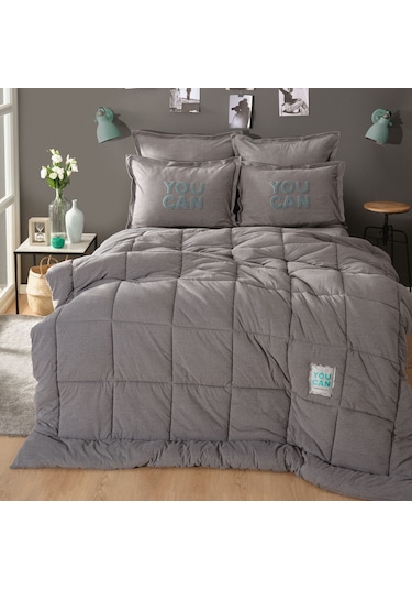 Karaca Home Motto Cotton Comfort Tek Kişilik Gri