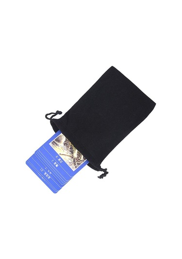 Zar Çantası Kadife Çantalar Takı Ambalajı İpli Çantalar Torbalar Kart Çantası Siyah