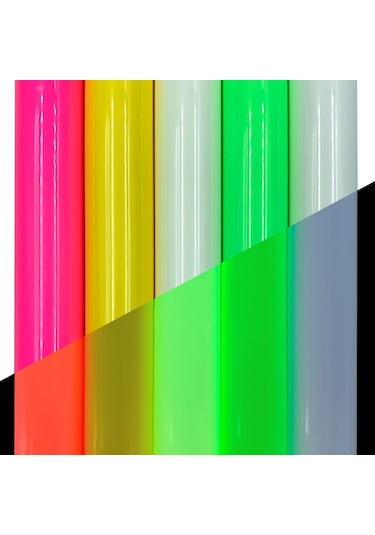 30 X 50cm Aydınlık Pu Gravür Filmi Isı Transferi Vinil Yeşil Parlayan Yeşil Işık