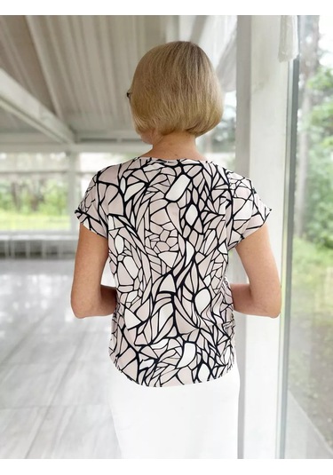 Nıka & Collectıon Şık Kısa Kollu Bluz 169388816 Altın Rengi