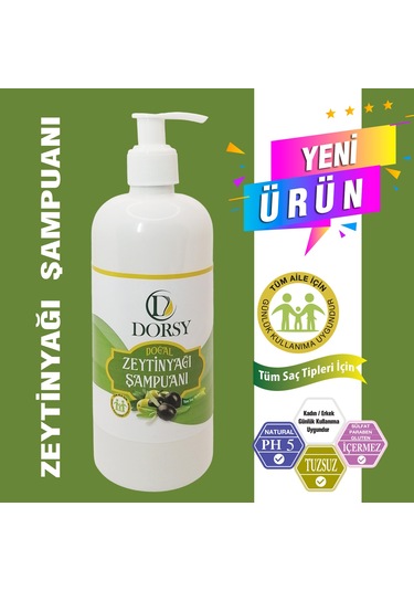 Dorsy Doğal Zeytinyağlı Şampuan 400 ML