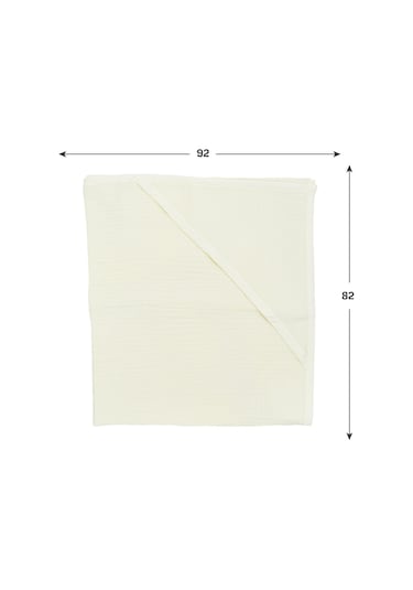 Ezh 1207 %100 Pamuklu 4 Kat Bebek Banyo Havlusu 92 x 82 CM Krem