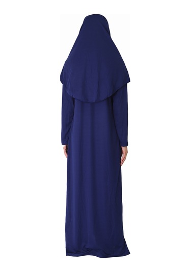 Açık Lacivert Fermuarsız Namaz Elbisesi Açık Lacivert