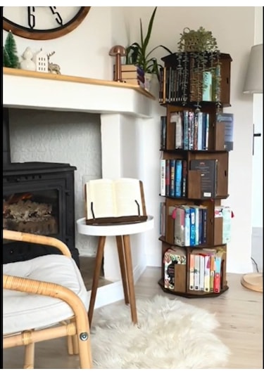 Dk50-vigowood Döner Kitaplık - 5 Kat / Ceviz Ceviz