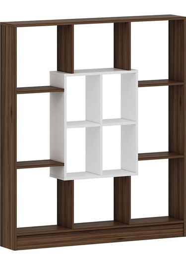 Mars Kitaplık - Ceviz / Parlak Beyaz