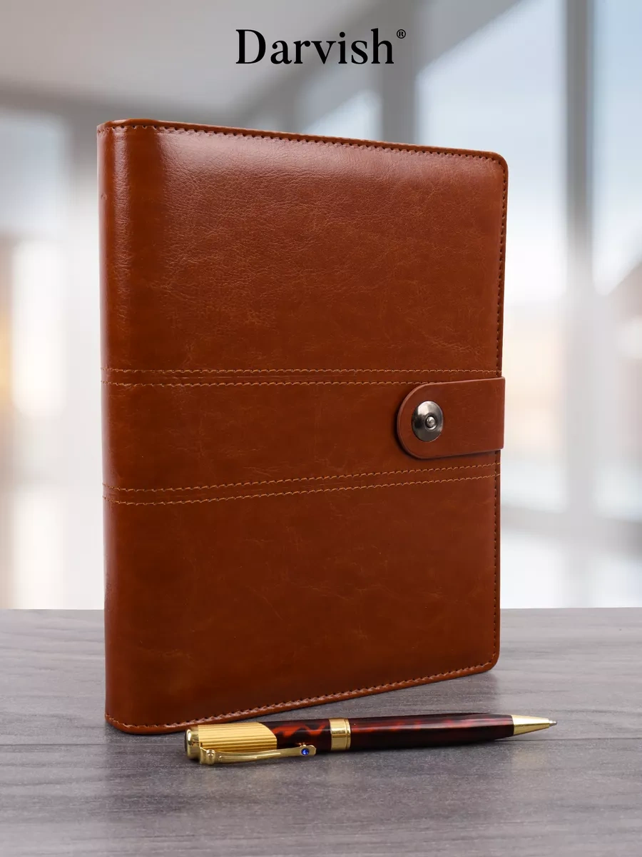 Darvish Tm Halkalarla A5 Ajanda Ve Kalem Hediye Seti Premium 250796677 Kahverengi