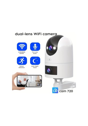 Xuweiwei Tcre 1296p Akıllı Kamera 2.4g Ve 5g Wifi Çift Lens Otomatik Takip Ev Güvenlik İçin Kablosuz Dış Mekan