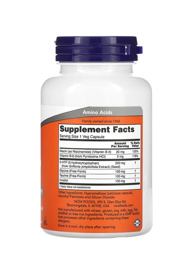 Now Foods, 5-htp, Inositol , Taurine , Niacin , Glycine Double St