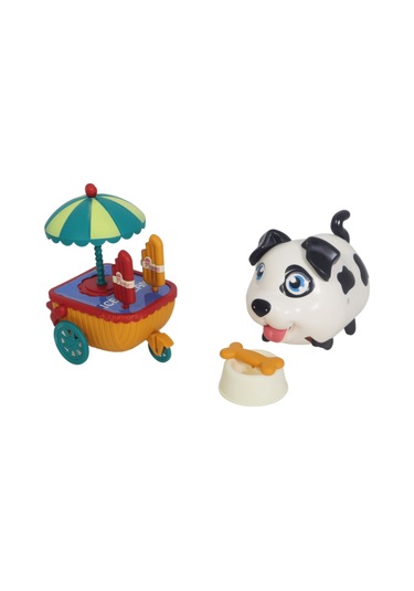 Sesli Sevimli Köpek Ve Dondurma Arabası - Siyah