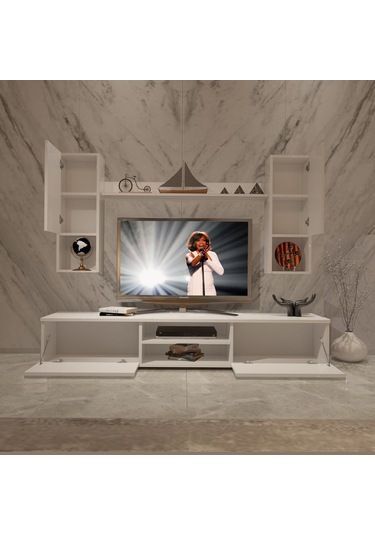 Decoraktiv Eko 5da Mdf Dvd Tv Ünitesi Tv Sehpası Beyaz