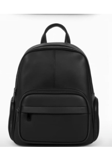 Newish Polo Donna Model Sırt Çantası-yıkama Suni Deri Siyah