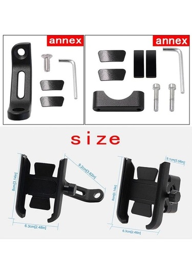 Fortunelane Motosiklet Aynası Cep Telefonu Tutucu Gsp Handbar Stand Braketi Honda Goldwing 1800 Gümüş-kırmızı Gümüş - Kırmızı