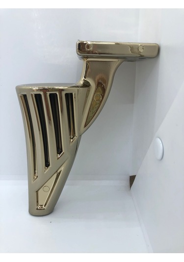 Plastik,16 Cm Gold Kaplama Metal Görünümlü Mobilya Ayağı 4 Adet