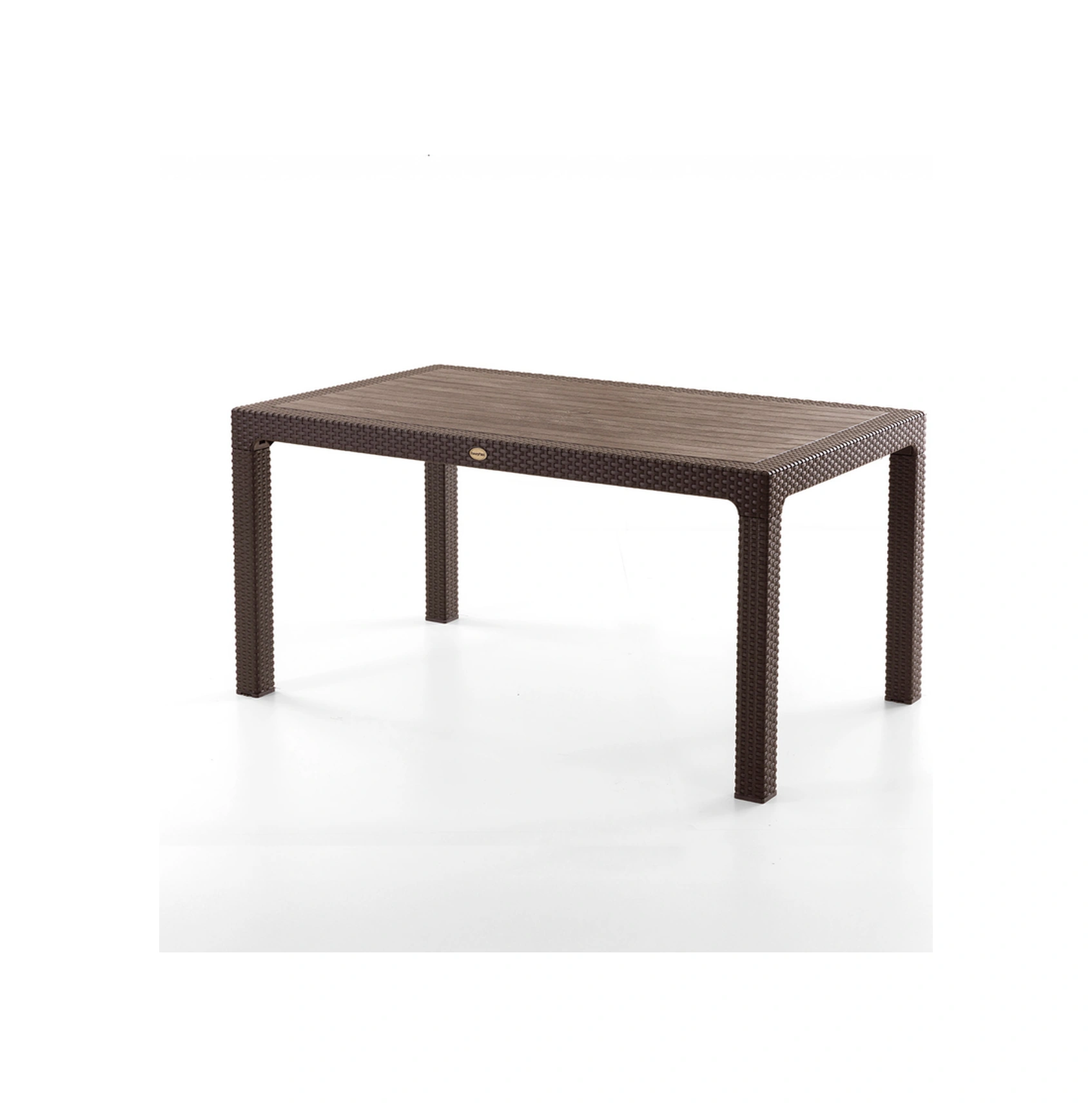 Side 6 Kişilik Rattan Masa Sandalye Takımı Kahve Kahve