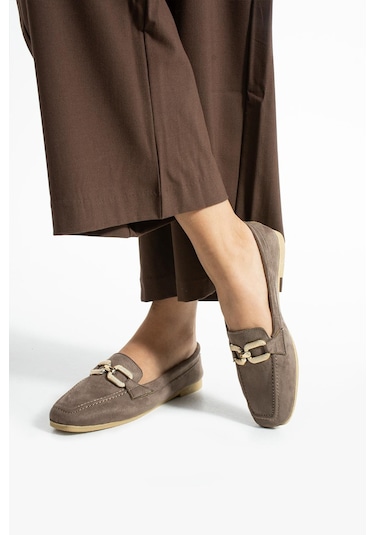 Modafrato Aly-165 Kadın Babet Günlük Kadın Ayakkabı Vizon