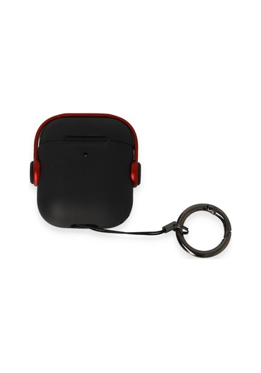 Airpods Uyumlu, 2 2.nesil Cool Kılıf - Siyah-kırmızı