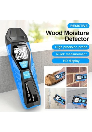Motion003 Wm700 Ahşap Beton Nem Ölçer Otomatik Kalibrasyon Çift Pinli Higrometre Lcd Ekran