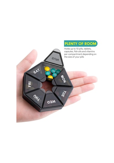 Suntek Weekly Hap Düzenleyici Kapaklı Hap Tutucu Hap Kutusu Diğer