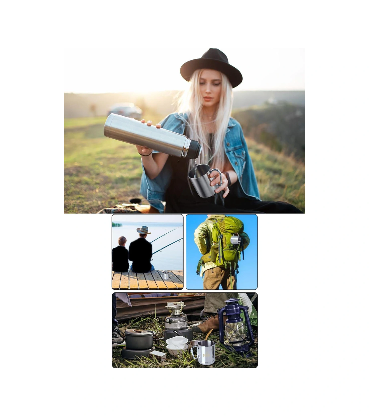 350 Ml Çelik Kamp Bardağı, Paslanmaz Çelik Bardak, Kupa, Çelik