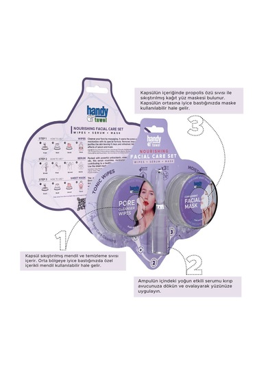 Handytowel 3 Adımlı Besleyici Yüz Bakım Seti