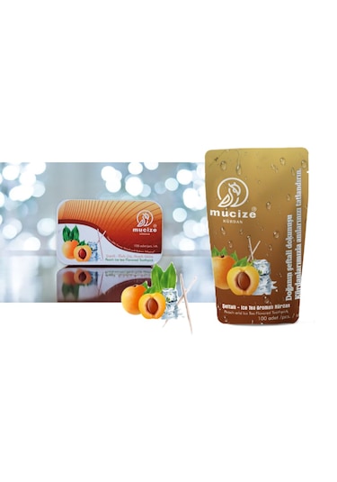 Mucize 2"li Set Şeftali-buzlu Çay Aromalı Kürdan Metal Kutu+doypak
