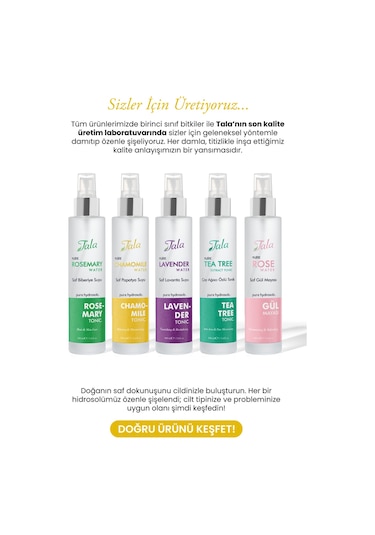 Tala Papatya Suyu %100 Saf Ve Doğal Rahatlatıcı Ve Nemlendirici Tonik Papatya Hidrosolü 100 ML