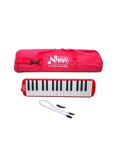 32 Tuşlu Çantalı Melodika Kırmızı