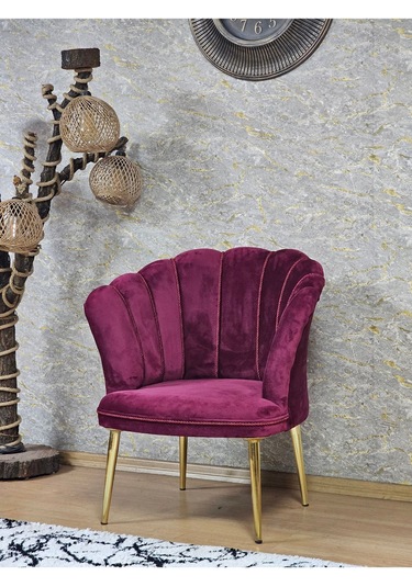 Tekli Papatya Çay Seti Koltuk Gold Sivriltme Ayak, Balkon, Salon 001