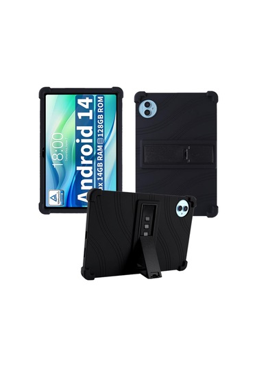 Teclast P50/p50s Tableti İçin Kasa 11 İnç, Çocuk Dostu Yumuşak Silikon Ayarlanabilir Stant Kapağı Doogee U11/u11 Pro Tablet 11 İnç Siyah