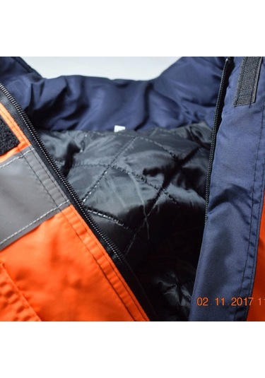 Bondit Kumaştan Çok Cepli Yerli Işci Parkası / Montu