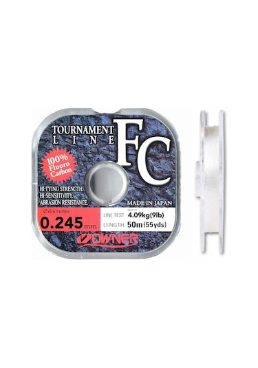 Owner Tournament Fluorocarbon Misina 0.245Mm 4.09Kg 50Mt.
