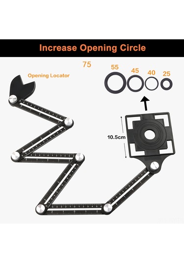 Youmex "çok Fonksiyonlu 5 Delikli Karo Açma Ve Ölçme Konumlandırıcı - Dayanıklı Alüminyum Alaşım"