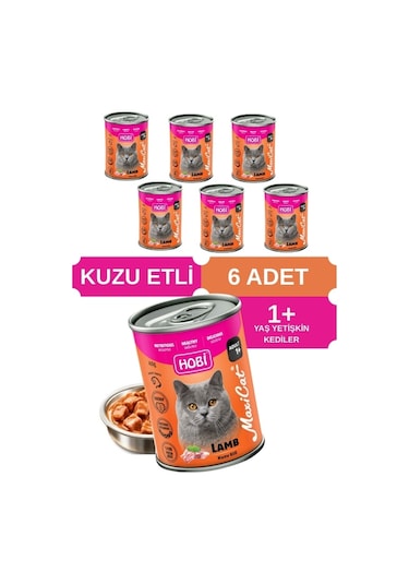 Hobi Maxicat Kuzu Etli Yetişkin Kedi Konservesi 400 Gr X 6 Adet