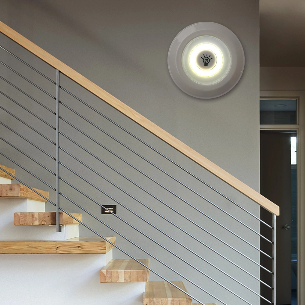 Folinda Kablosuz Kumandalı Duvar Lambası - Mini Gece Aydını, Mutfak, Oturma Odası, Kitaplık İçin Uygun, Pil Dahil Değil Beyaz