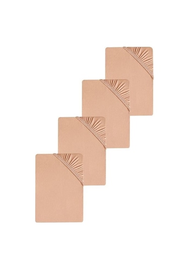 4 Adet Düz Pamuklu Tek Kişilik 80 X 200 X 30 Cm Lastikli Penye Çarşaf Yavruağzı