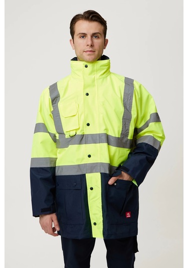 Eradium 5n1 Reflektörlü İş Güvenliği Parkası F.sarı-lacivert