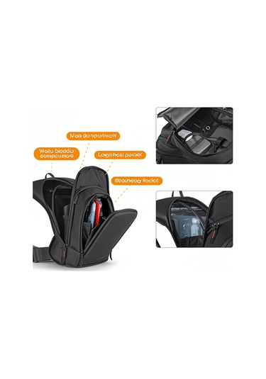 Yunboo Bisiklet Sırt Çantası - 10l Su Deposu, Hafif Ve Dayanıklı Outdoor Spor Çantası Siyah