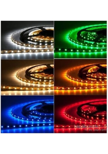 3çipli İç Mekan Şerit Led (5 Metre)yeşil Renk