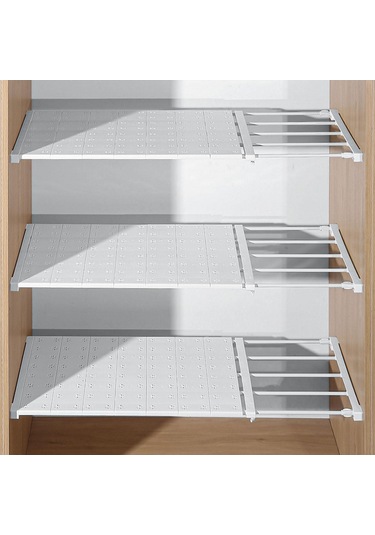 Homyl Genişletilebilir Bölücü Giyim Dolap Rafı Mutfak 24cmx30cm Beyaz Diğer