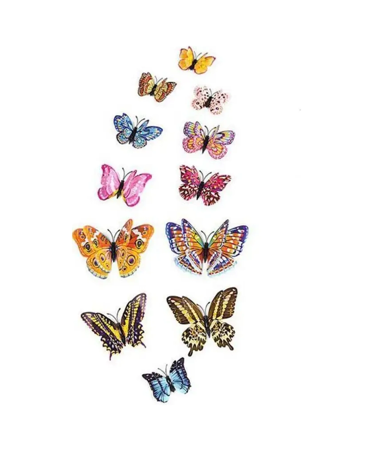 Damani Aydınlatmalı Duvar Dekoru İçin İç Mekan Çıkartmaları Kelebekler 144281132 Mavi Buz