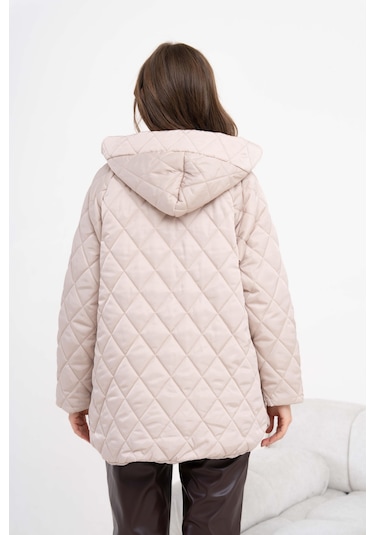 FTZ Women Ftz Kadın Kapitone Kaban Beige 30966 Beige Bej