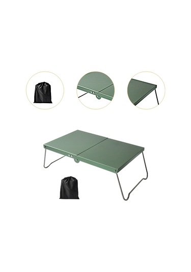 Suntek Mini Kamp Masası Katlanır Tour Yard Barbekü Için Yeşil