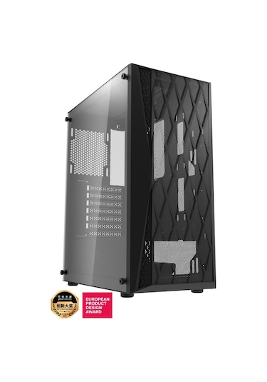 Aıgo Dk352 At-650w 80+ Bronze Usb3.0 4 12cm Fan Temperli Cam Siyah E-atx Kasa