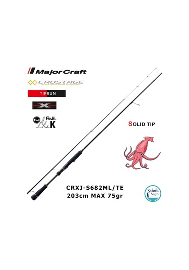 Major Craft Crostage Crxj-s682ml/te Offshore Tp 203cm Max 75gr 2p Egı Tiprun Kamış