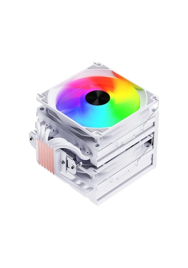 Snowman Mt660 2 12cm Colorful Fan 4pin+6 Bakır Beyaz Cpu Fan