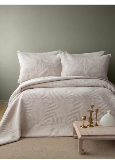 Apricitas Home Yatak Örtüsü Set Savoy Vizon Çift Kişilik Vizon