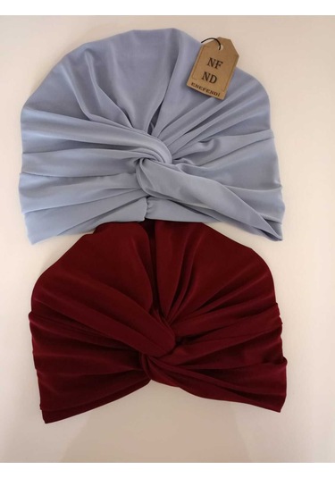 Dış Bone Hazır Geçmeli Tarz Tesettür Bordo Hijab Sosyete Bone Süslü Sandy Kumaş Çok Renkli