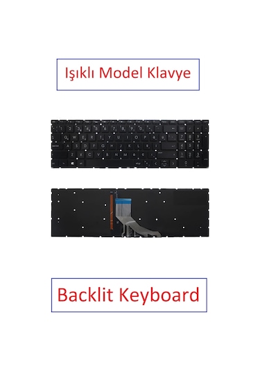 Notebook Klavye, Siyah-ışıklı - Hp Pavilion 255 G8 7n4w6aa, Tpn-c135 Muadili İle Uyumlu