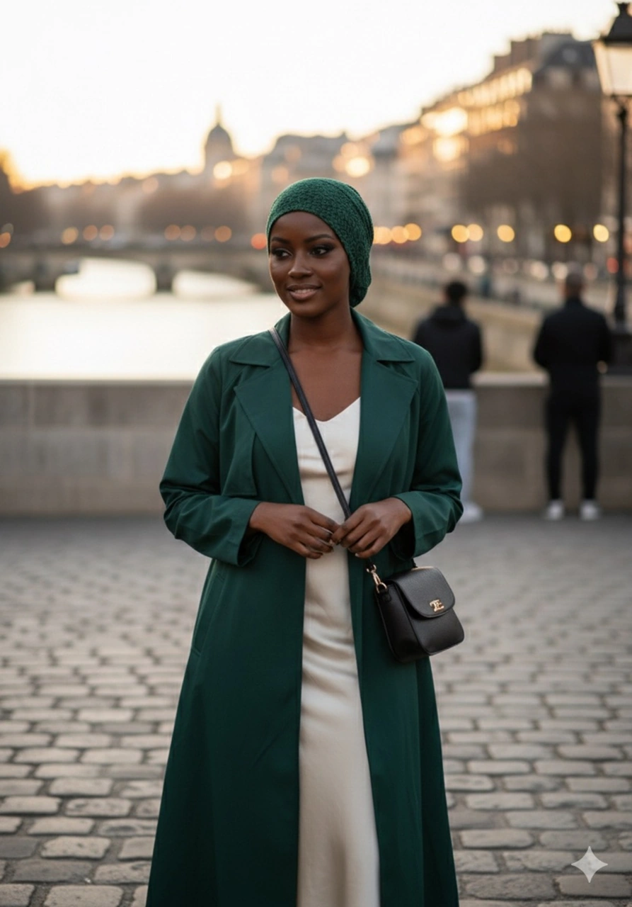 Topuzlu Brokar Hürrem Rengi Hazır Türban Tesettür Bone Hürrem